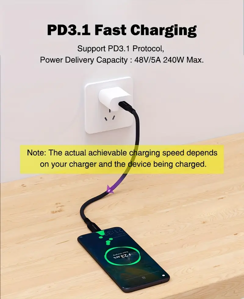 thunderbolt4 cable type c to c cable compatible with thunderbolt3 usb3 2gen2 2 usb3 1 usb3 0 usb2 40 max compatible with pd3 1 charging dp alt mode dp1 4 displayport1 4 8k60hz uhd video transfer for pad phone laptop pc ps5 switch dock station ssd box Product details 2