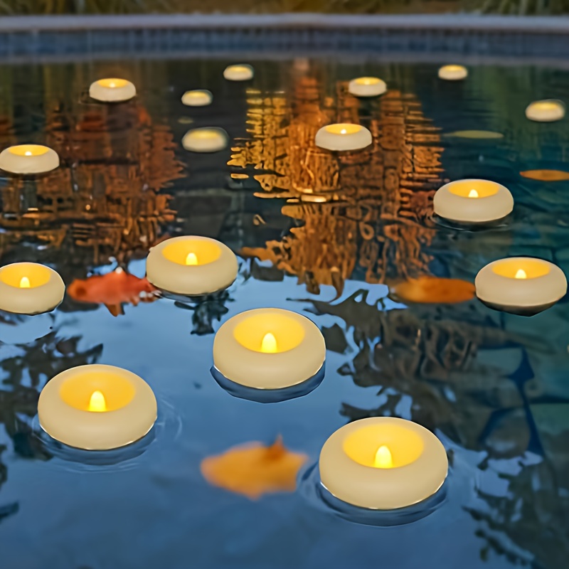 10 Stück Schwimmkerzen 3,5cm - Romantische Teelichter Für Wasser & Tischdekoration