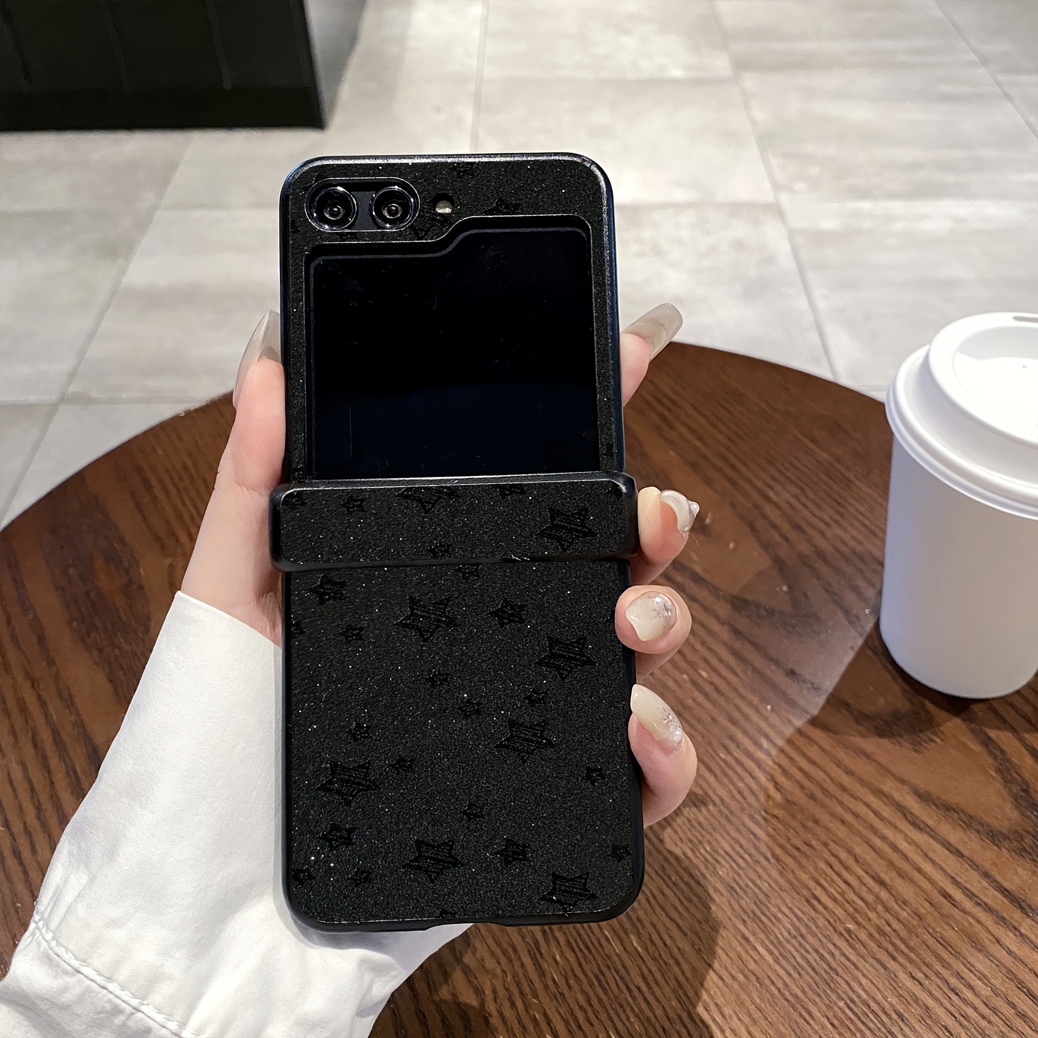 TEMU Phone Case: Sparkling Glitter Stars Luxury Phone Case For Galaxy Z Flip 8 7 6 5 4 3 5g Flip 7 Fe, Fashion Back Cover Durable Hardshell Design