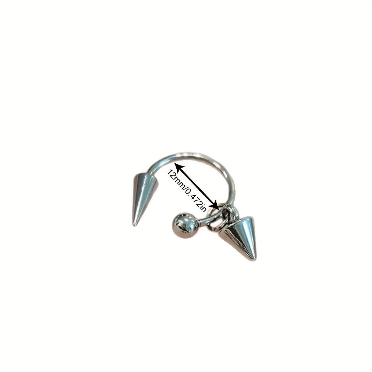 TEMU 1/3 piezas Pendientes de aro colgante, anillos de , piercing de oreja, cartílago, tragus, helix, daith, joyería, estilo gótico Y2K, para uso
