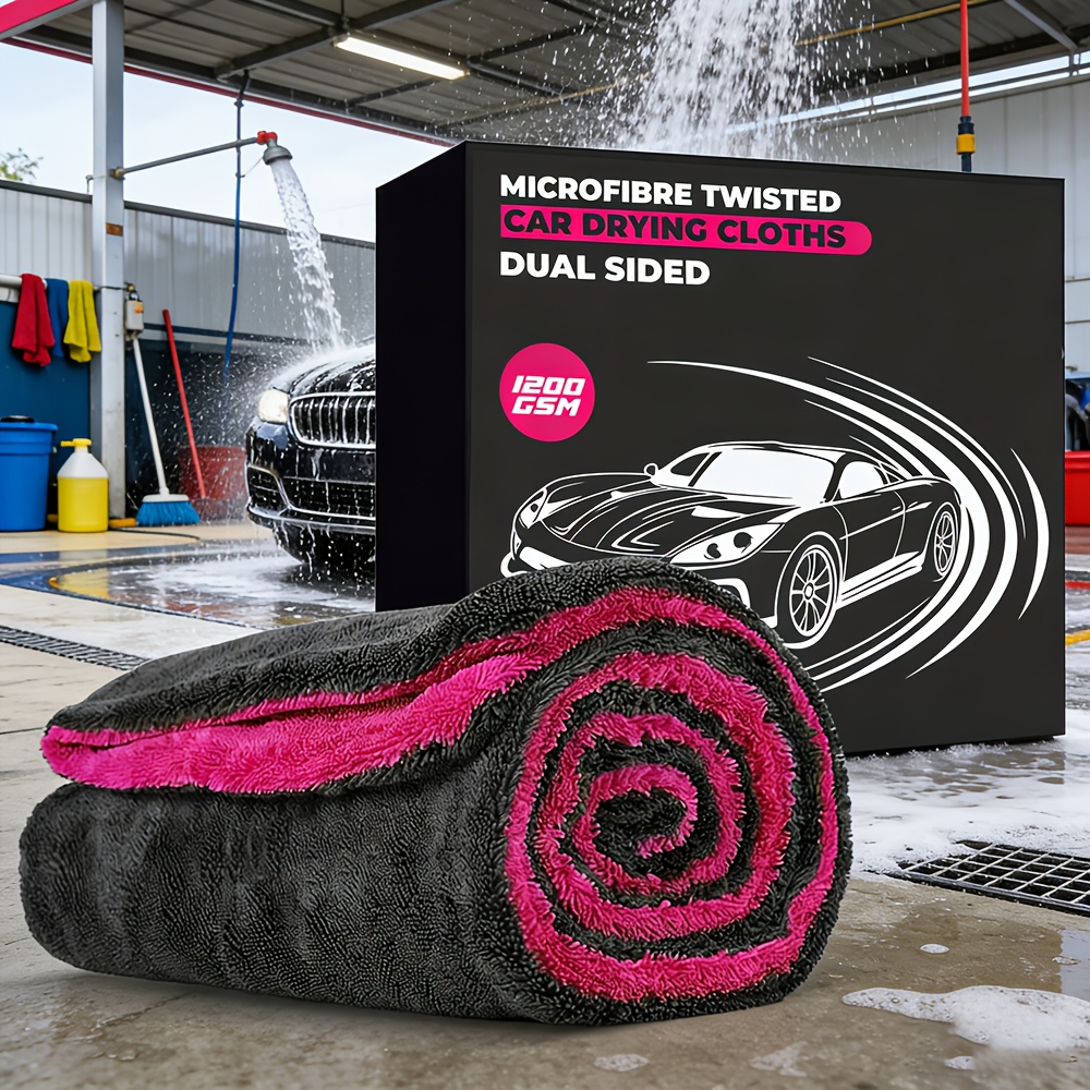 thick 1300gsm ultra soft twisted loop drying towel for car suv truck boat   drying entire car ultra absorbent microfiber lint free and   for auto detailing