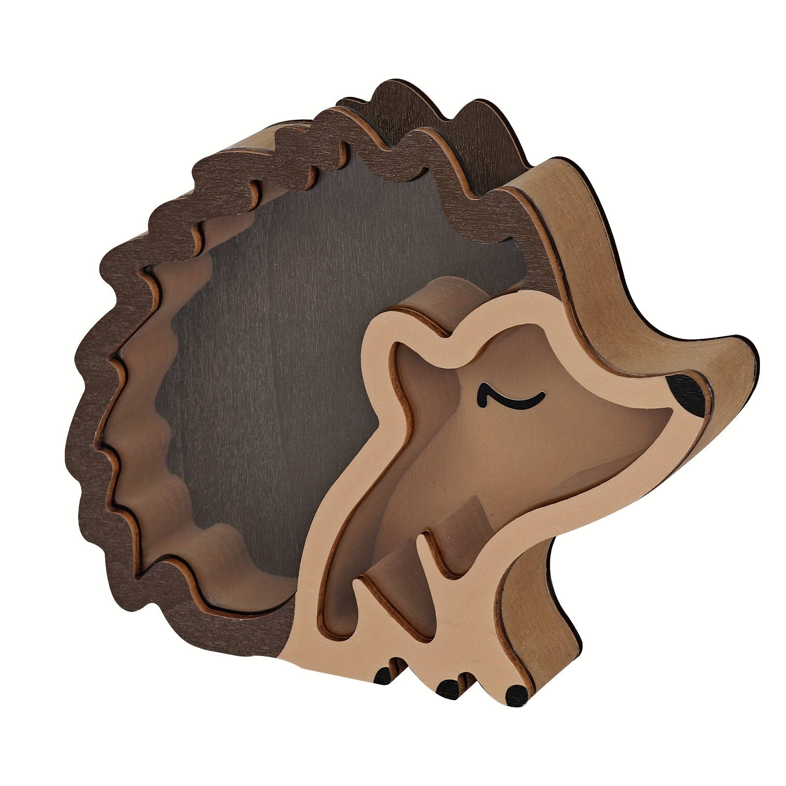 E-shop 1 Stück Kreative Igel-förmige Holz-Aufbewahrungsbox, Vintage Tierdesign, Multifunktionaler Organizer, Ideal für Schmuck, Achat, Dekoration