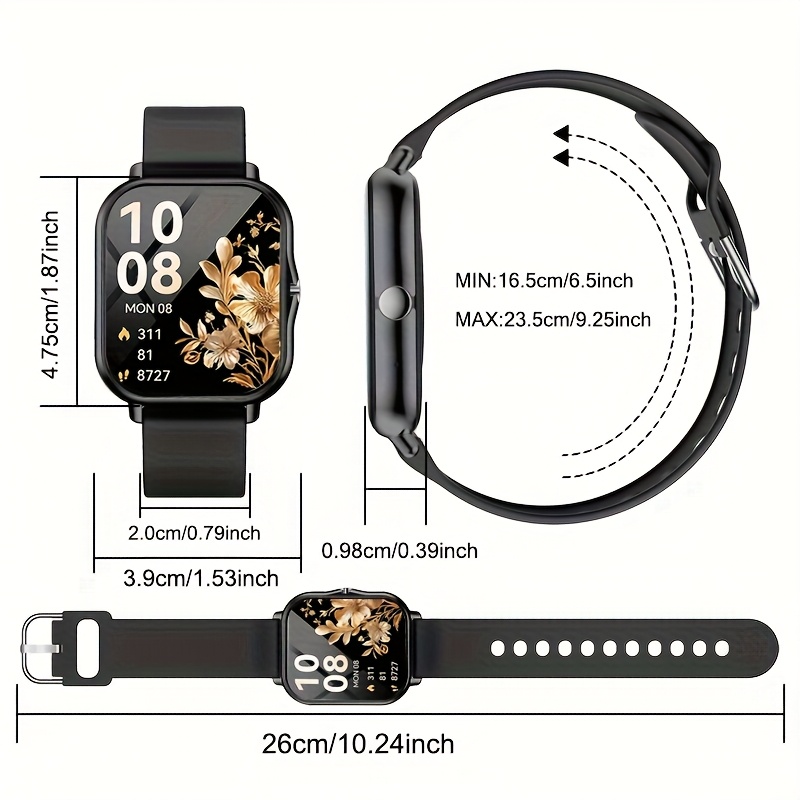 Montre Connectée Compatible Android & iPhone avec Appels Sans Fil, Écran Tactile Intégral, Plus de 100 Modes Sportifs, Boîtier en Alliage, Téléphone Sans Fil Adapté aux Hommes et Femmes, Tracker de Fitness Cadeau pour Smartphone iPhone/Android