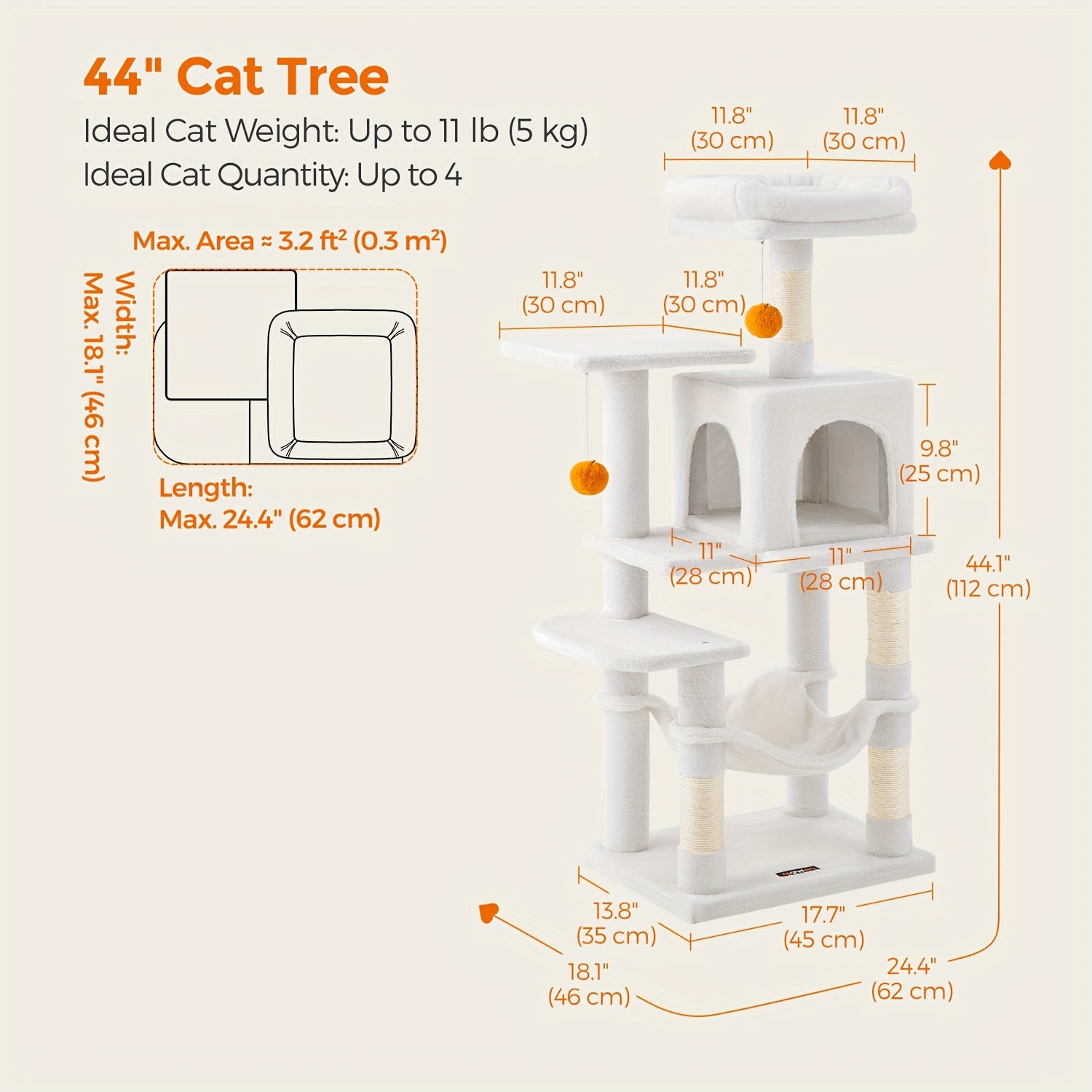 cat tree large cat scratching posts 2 perches 2 - Temu
