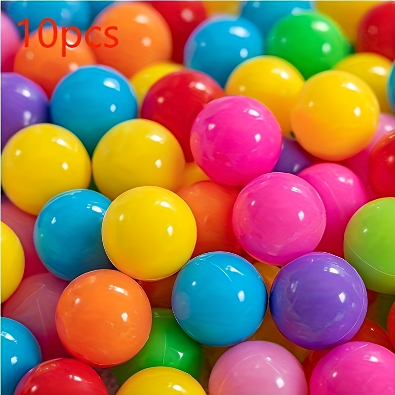 Image of 10pcs Ocean Balls, Baby Plastic Toys Non-toxic, Colorful, Suitable For Pool Parties, Birthday Parties, Christmas Party Decorations And Gifts