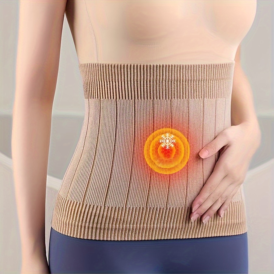 womens warm belt   waist wrap lower back and abdominal protection soft fleece lining adjustable support suitable for   menstrual   summer wedding light beige black burgundy gray Product details 5