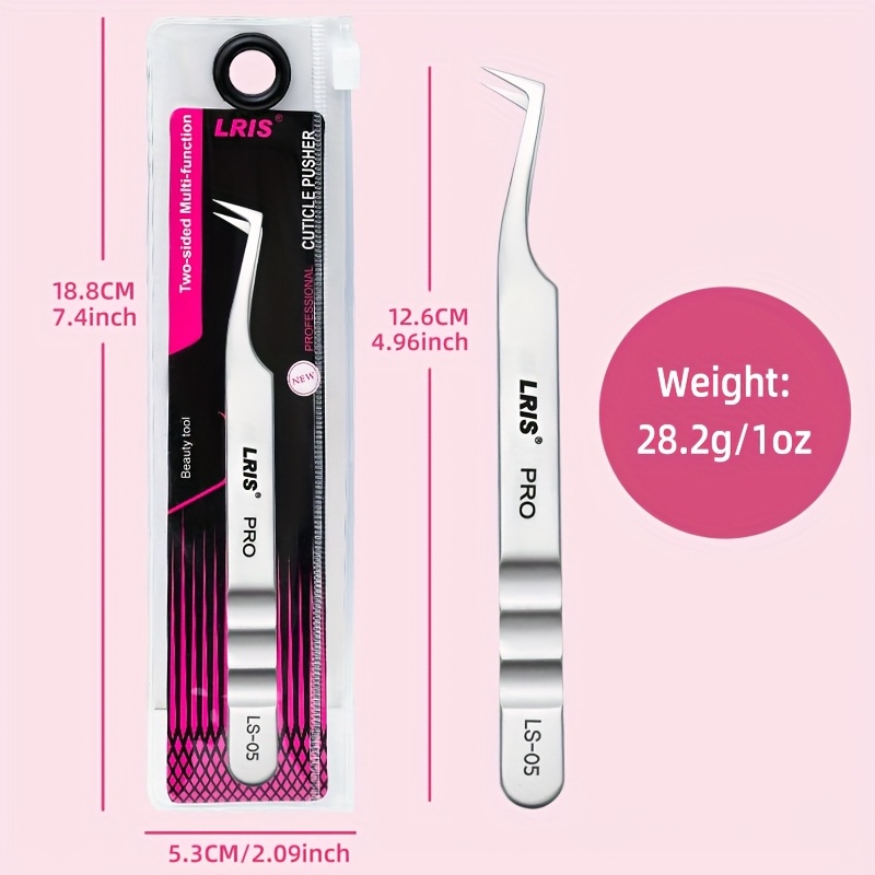 Image of Professional Stainless Steel Tweezers For Eyelash Extensions - Ergonomic , Durable & Safe Design For Lash Application, Removal, Diy Crafts - Model Ls-05, Eyelash Extension Tool | | Tool
