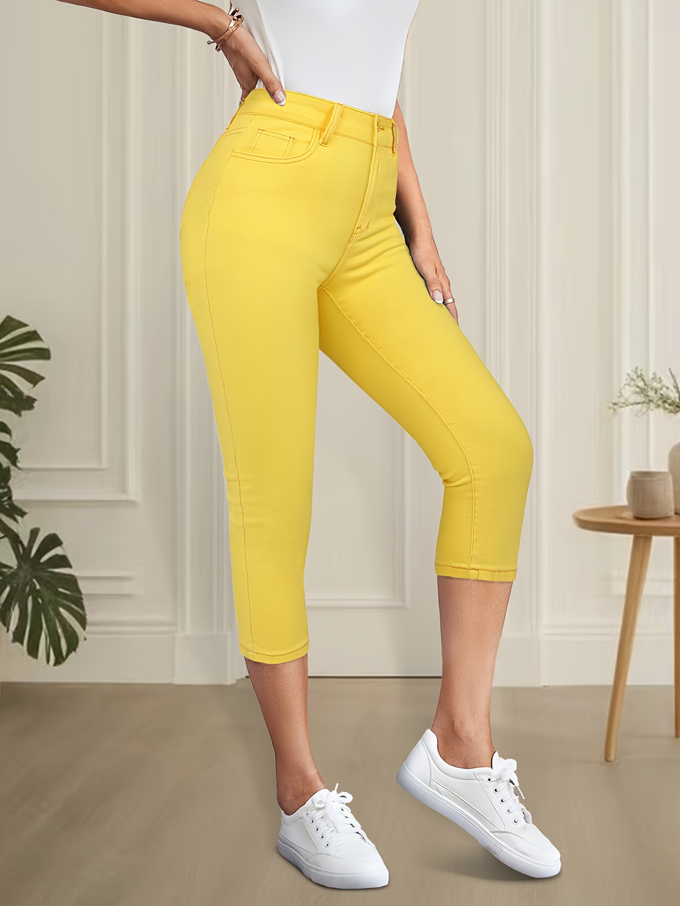 EZKATONのYellow Sandy Wide Denim Pants EZKATON NEW APPAREL❕ - Sand Washed Wide Denim Pants