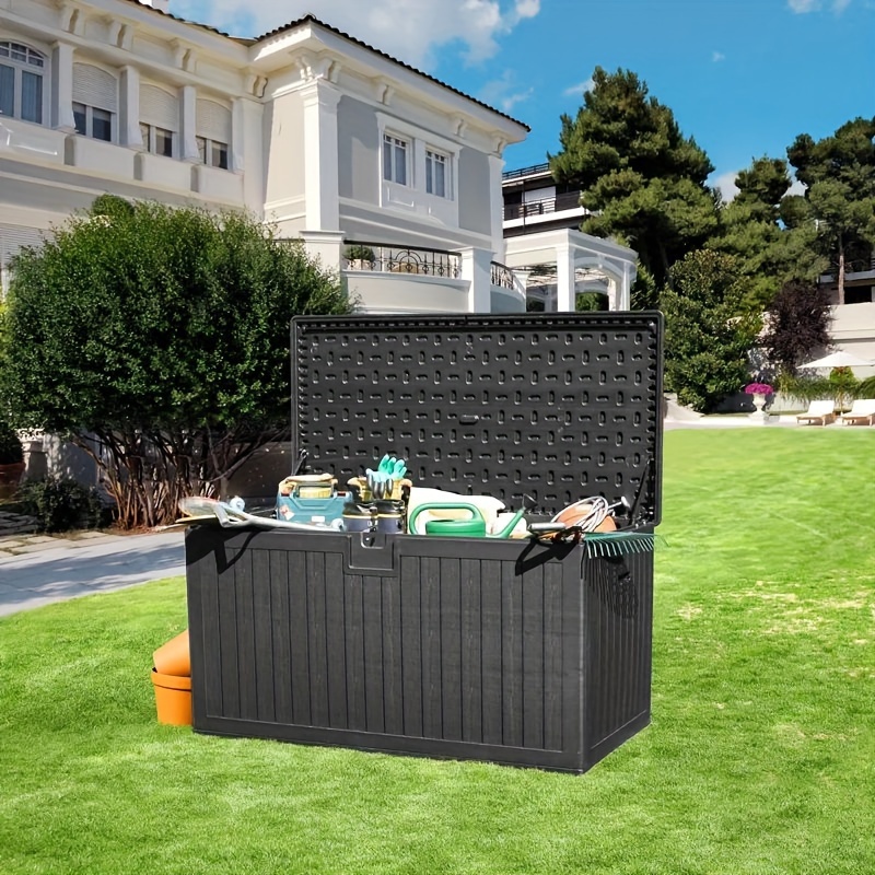 

Dwvo 230 Gallons Water Resistant Deck Box With Flexible Divider