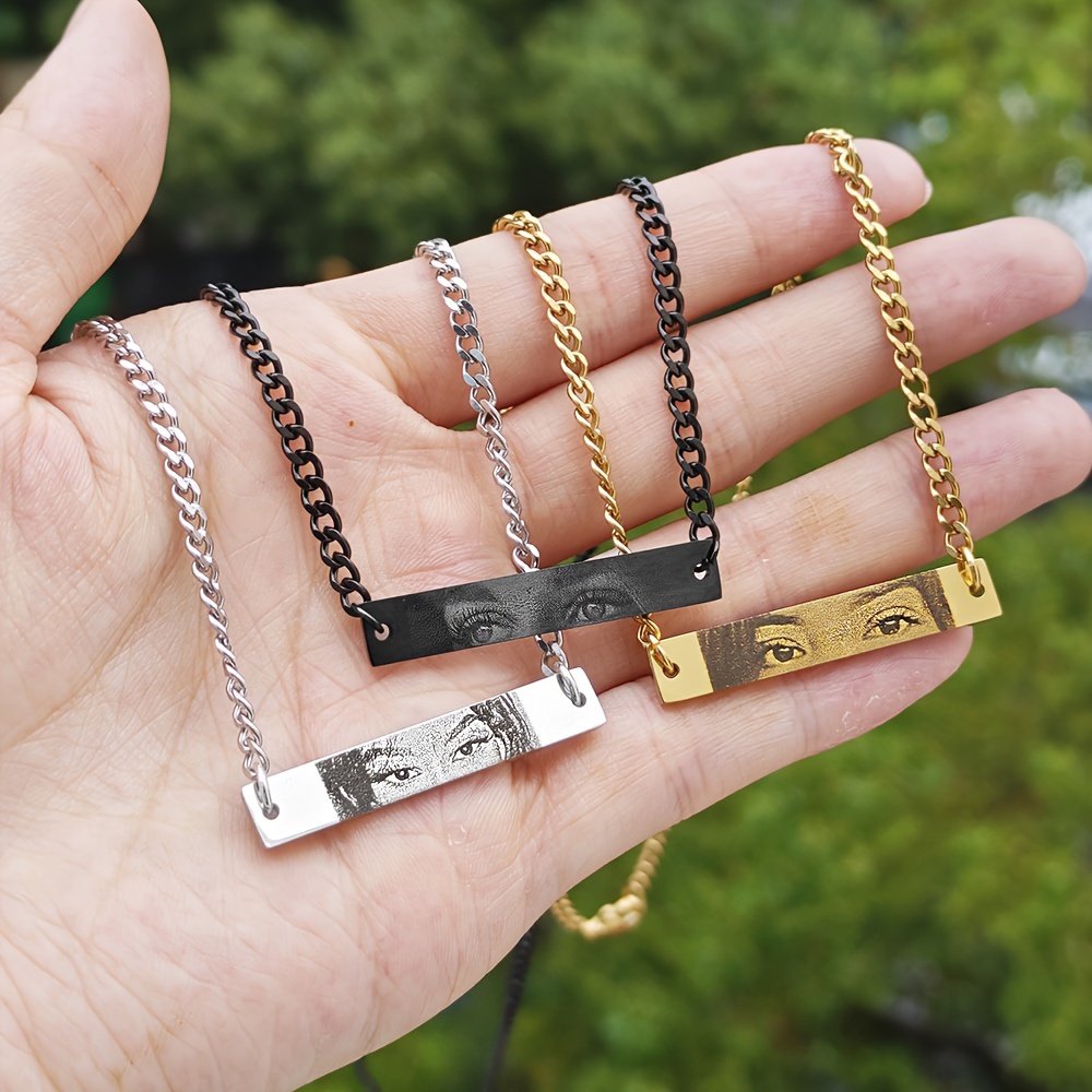 Pendant UK Laser Engraved Photo Necklace Wood Necklace With Custom