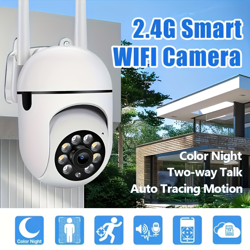 Panoramic Wireless Wifi Camera, 1296p Full Hd | Usb Power Supply Design And | 24-hour Night Vision + Call | 2.4g Wifi + Motion Detection, 1 Pack