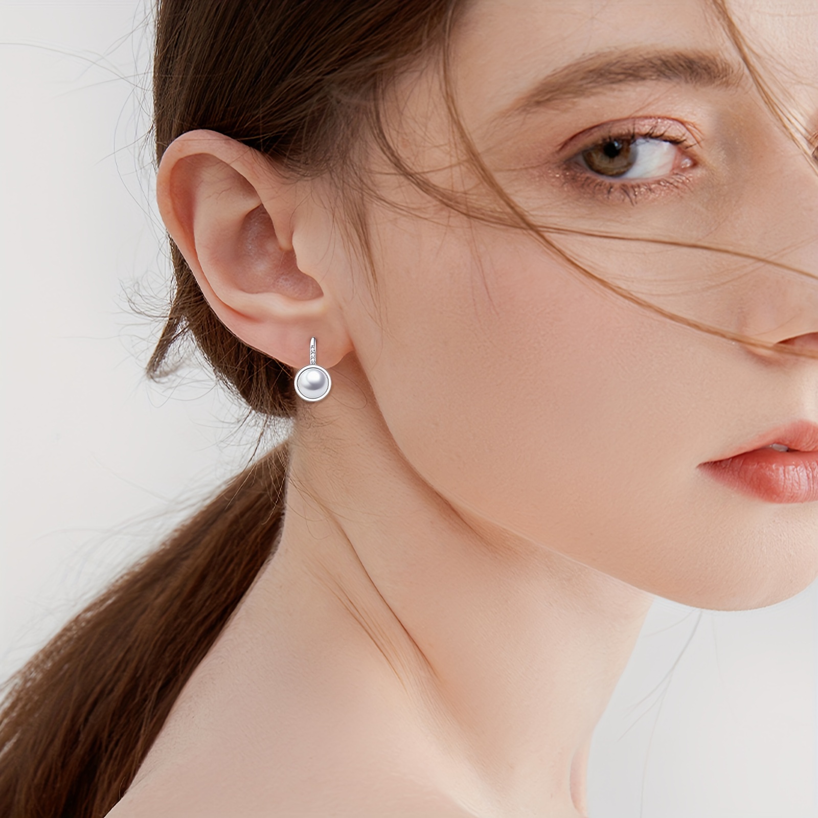 pair of earrings 925 sterling silvery set with zirconia earrings jewelry mothers day birthday gift for women   Product details 4