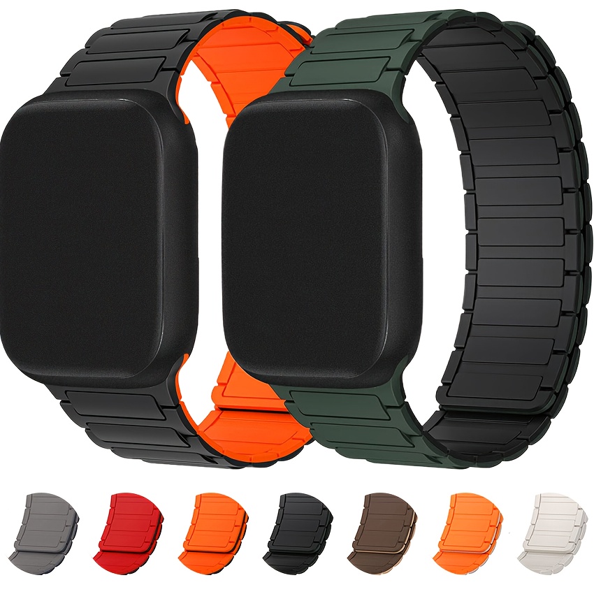 Magnetic Bands Compatible with Apple Watch Band 49mm 46mm 45mm 44mm 42mm 41mm 40mm 38mm Women Men, Sport Strap for iWatch Ultra 2 Series 10 9 8 7 6 SE 5 4