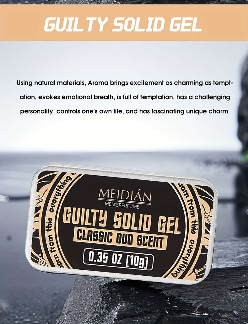 Men's Portable Solid Perfume Case, Refreshing and Long-lasting Solid Balm, 4 Fragrance Types, Suitable for Dating and Daily Use, Ideal Gift 10g*4