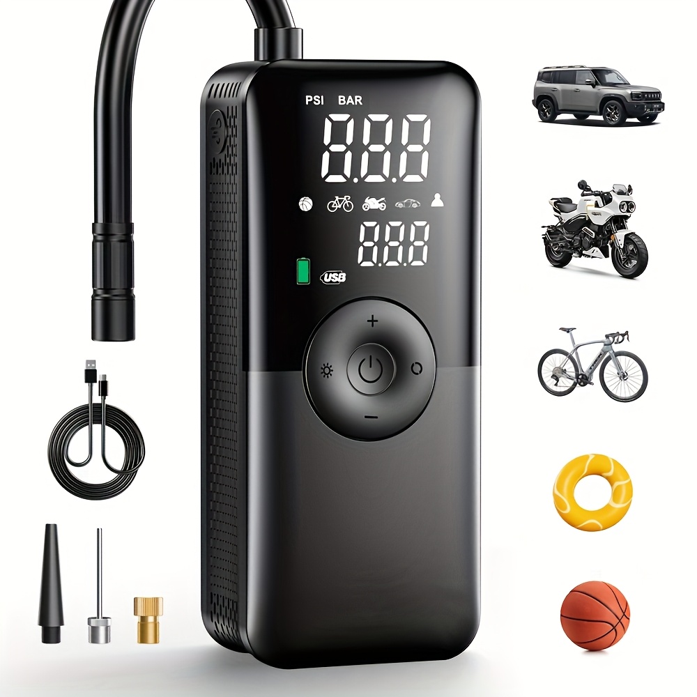 Compressore D'Aria Portatile BumaiGo – Pompa Senza Fili 150 PSI Con Luci LED, Per Auto, Moto, Bici E Palloni - 2
