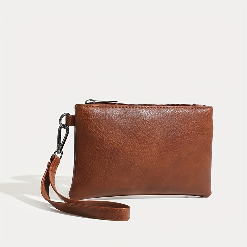 TEMU Custom Name Unisex Retro Portable Storage Bag, Versatile Pu Soft Long Handheld 0 Wallet, Wallets For Men, Wallets For Women, Small Wallet For