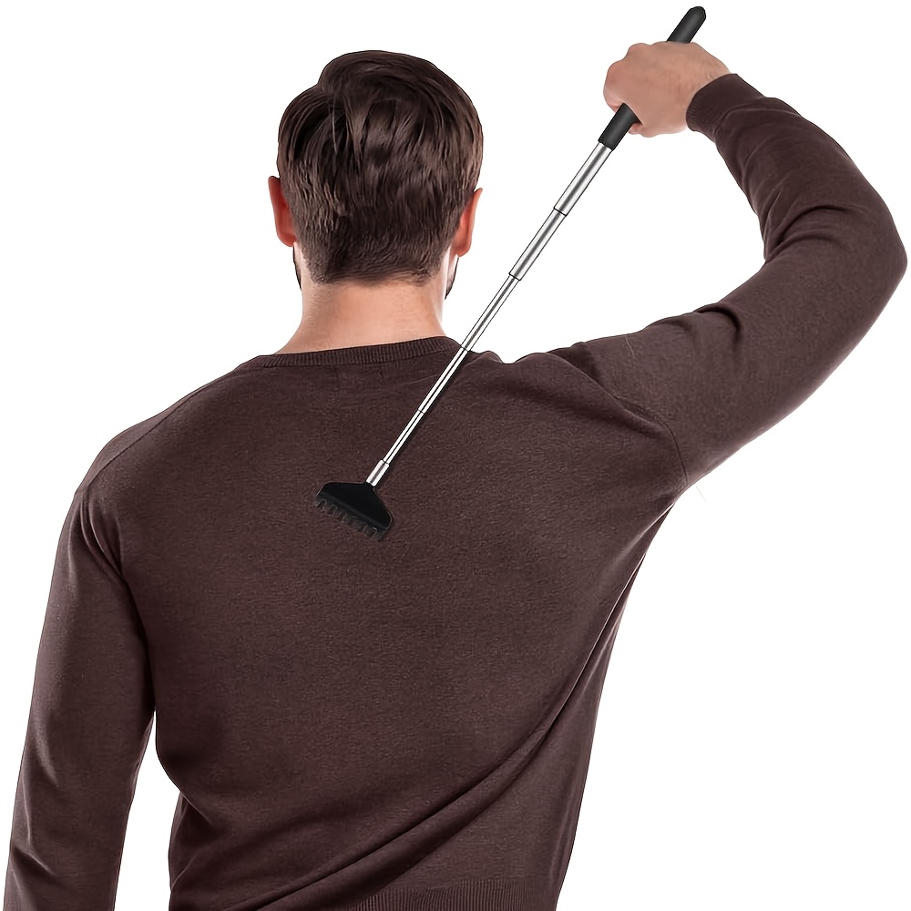 2pcs retractable back scraper portable   scraper hand massager with soft rubber handle   for thanksgiving birthday christmas gifts   handbag back scratcher for back gift item sleek metallic   durable construction Product details 4