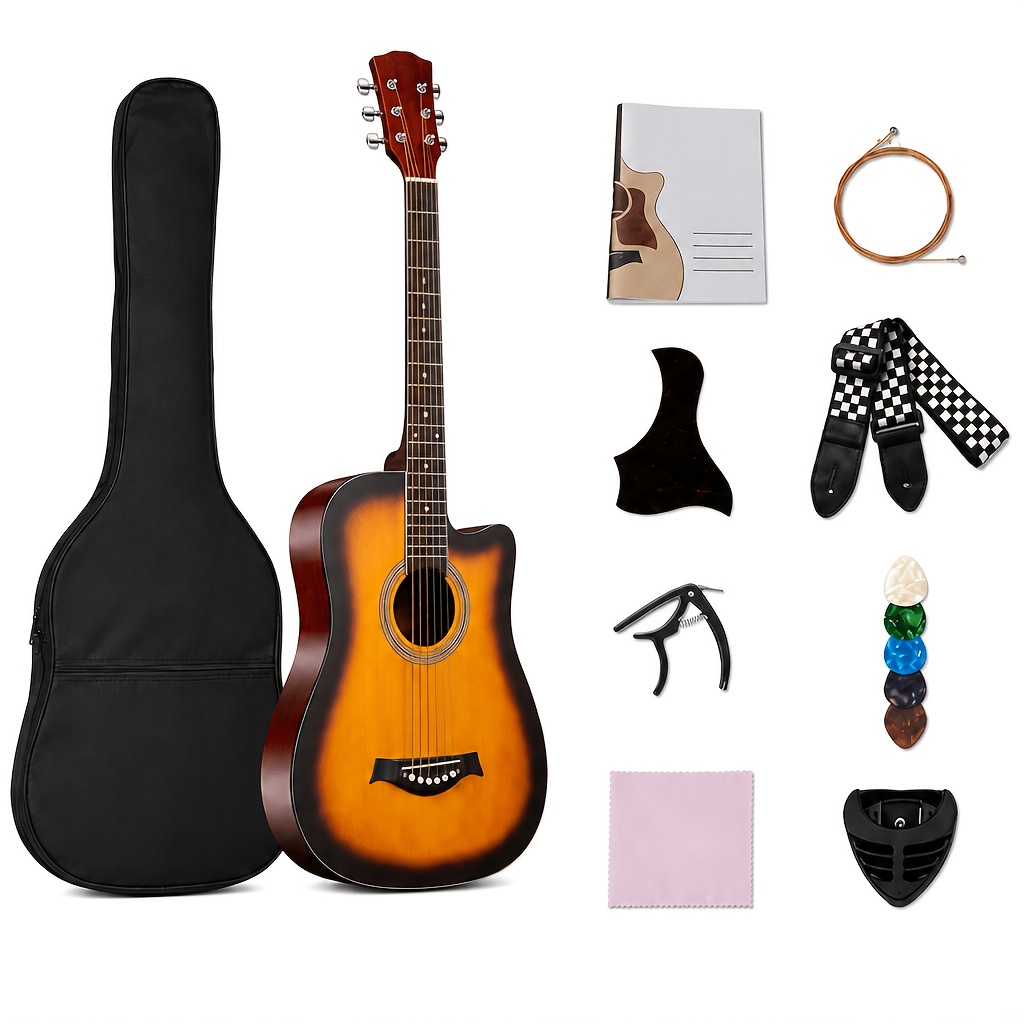 38 Inch Basswood Folk Guitar for Beginners&comma; ...