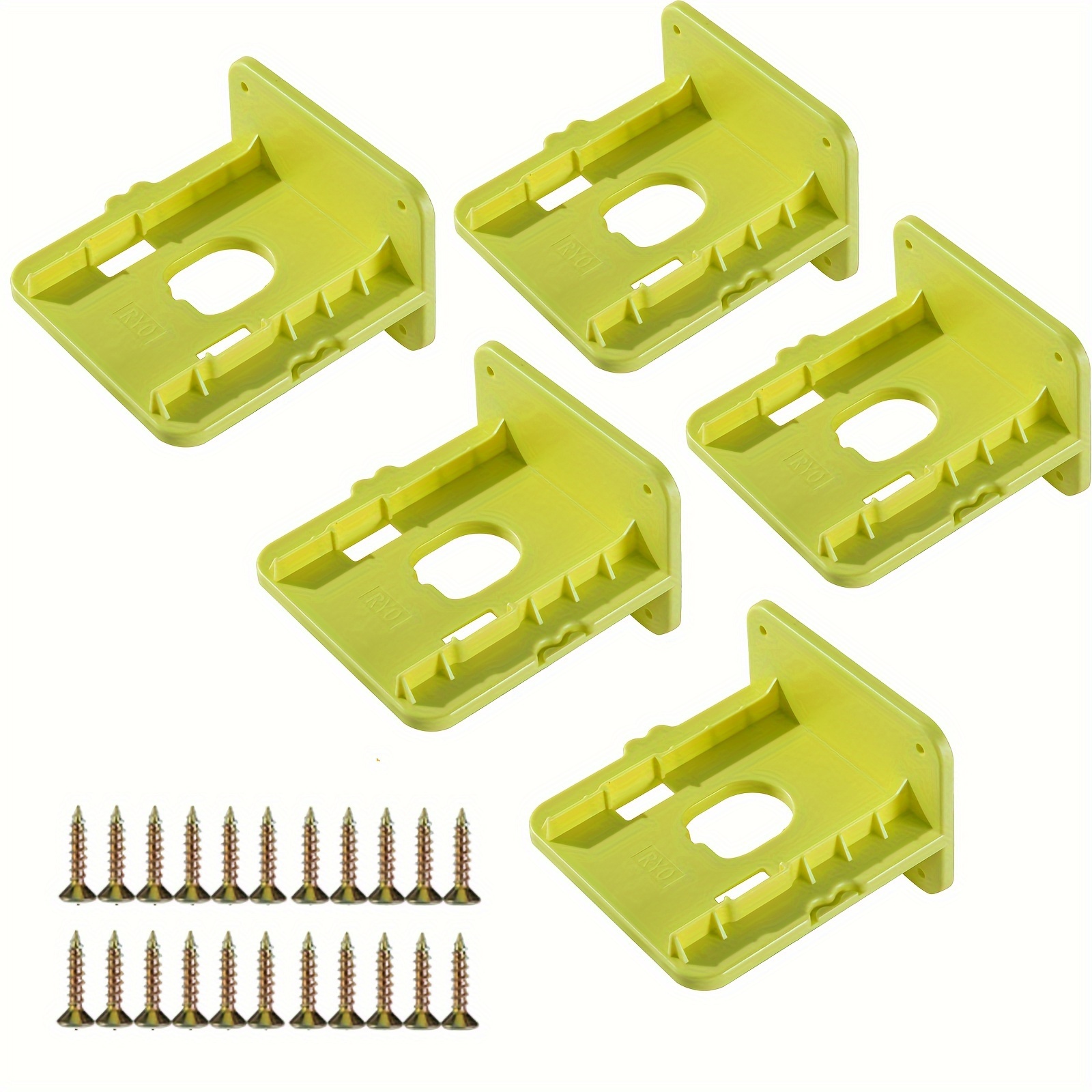 Image of 5/10pcs Battery Holders Fit For Ryobi 18v Battery, Secure And Space- Organizer For Your Ryobi 18v Batteries (42/22 Screws Included, Batteries Not Included)