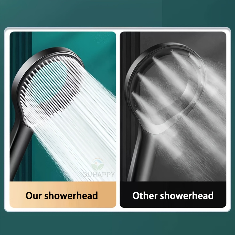 1 szt. Wysokociśnieniowy pierścień serca, wzbudzacz deszczu, głowica prysznicowa - montaż ścianowy, nie wymaga węża, wykończenie malowane, idealny do doświadczenia deszczu w łazience domowej, akcesorium do mieszania kąpieli, akcesorium do prysznica | Nowoczesna głowica prysznicowa deszczowa | Trwała głowica prysznicowa z tworzywa sztucznego