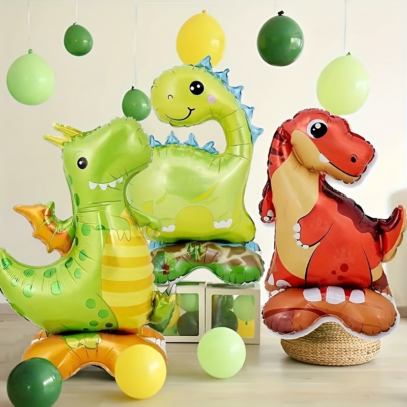 

3pcs Cartoon Dinosaur Foil Balloon Set, Forest Theme Party Decor, Birthday Party Decor, Holiday Decor, Home Decor, Baby Shower Decor, Atmosphere Background Layout, Indoor Outdoor Decor