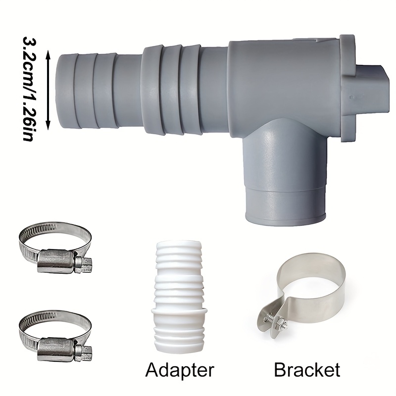 1set Rv Waste Grey Water Tank Drainage Drain Tap 28mm And 32mm Includes Mounting Bracket , Without Battery