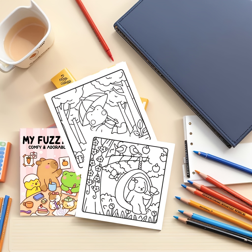 Image of 24-page My Coloring Book | Exquisite, Cozy And Cute Cartoon Patterns With Clear Lines, Perfect For Children To Enhance And Artistic , Ideal Gift For Birthdays, Thanksgiving, Easter, And
