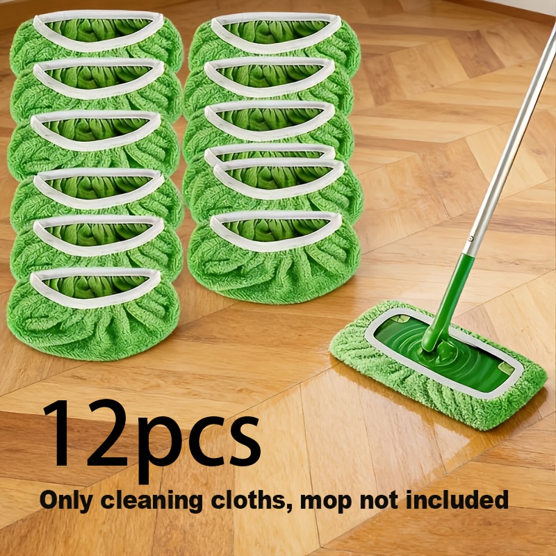 12-pack Reusable Mop Replacement Pads: High Absorbency, Wet And Dry Use, Easy To Replace And Clean, Professional Cleaning Tools