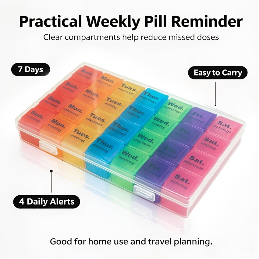 Image of 7-day Morning, , Afternoon, And Evening Pill Organizer