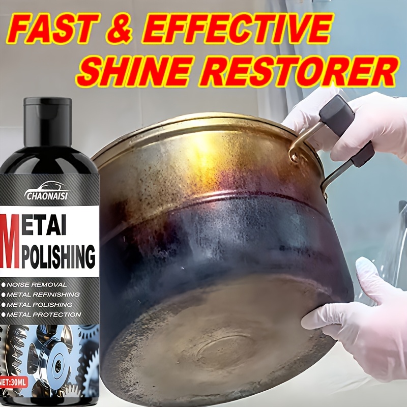 old pot renovation kit fast and effective gloss restorer for chrome stainless steel and painted metal with sponge no residue  