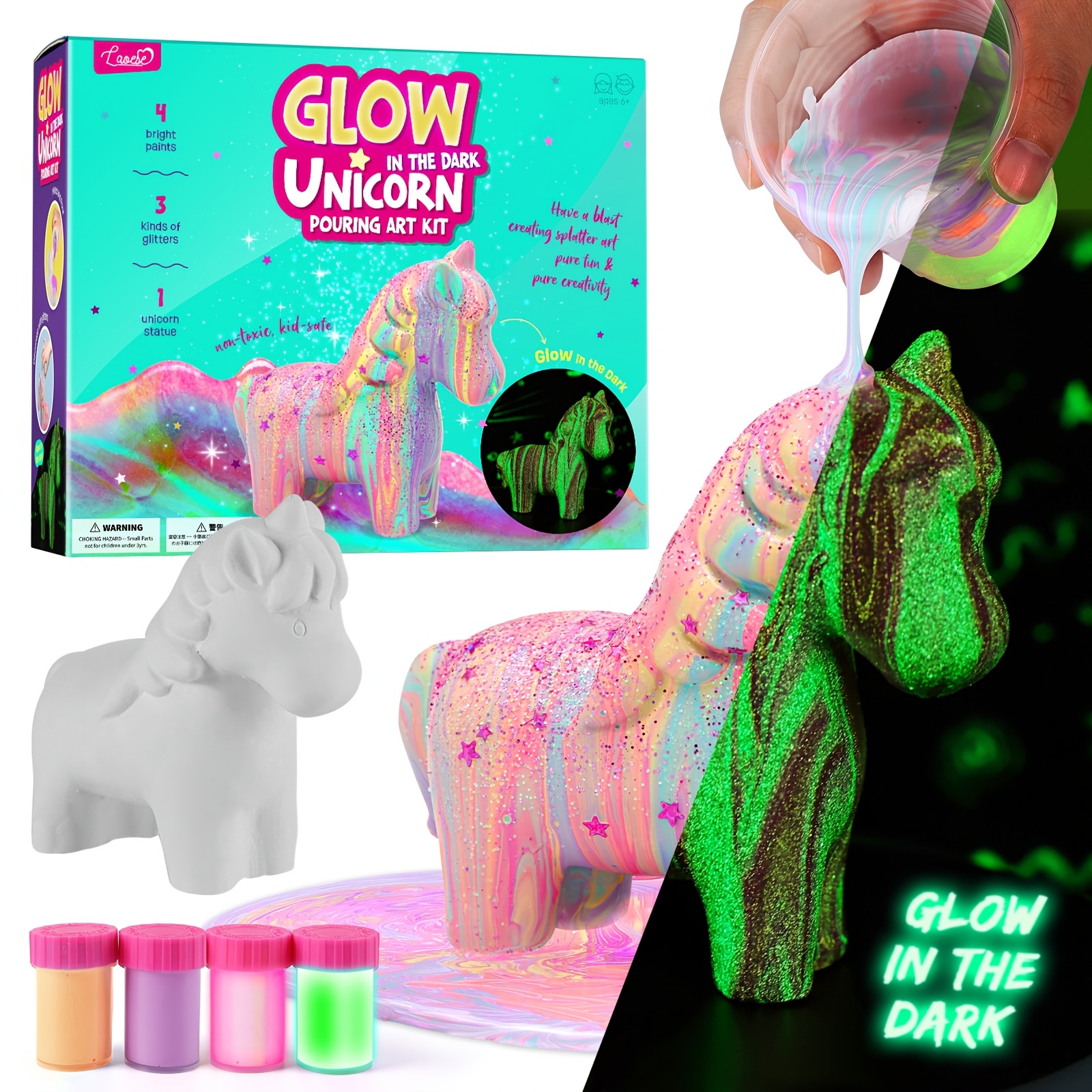 

Unicorn -the-dark Paint Set For Kids, Creative Craft Kit For 4-12 Years