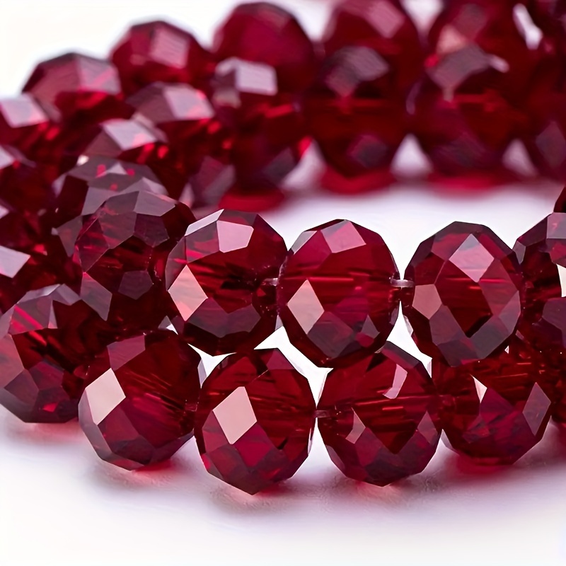 

multisize" Red Austrian Crystal Beads 115/85/62pcs - Faceted Glass Spacer Beads For Diy Jewelry Making, Bracelets, Earrings, Necklaces - Craft Supplies 4/6/8mm