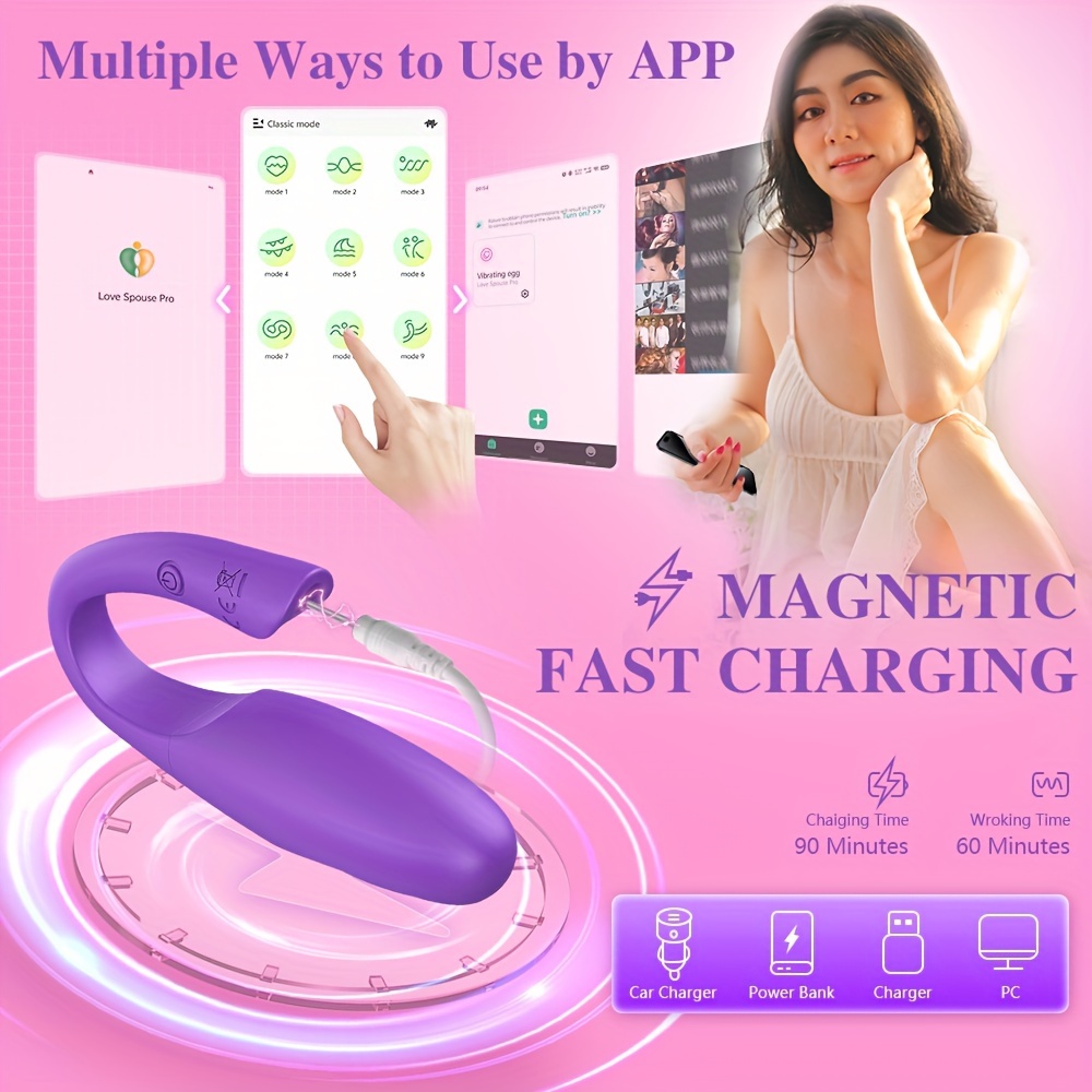 app-gesteuerter g-punkt    , tragbar für lange distanzen, bullet    -ei, klitorisstimulation, sexspielzeug für erwachsene, 9 vibrationsmodi,   für frauen und paare, sexspielzeug für sie Produktdetails 0