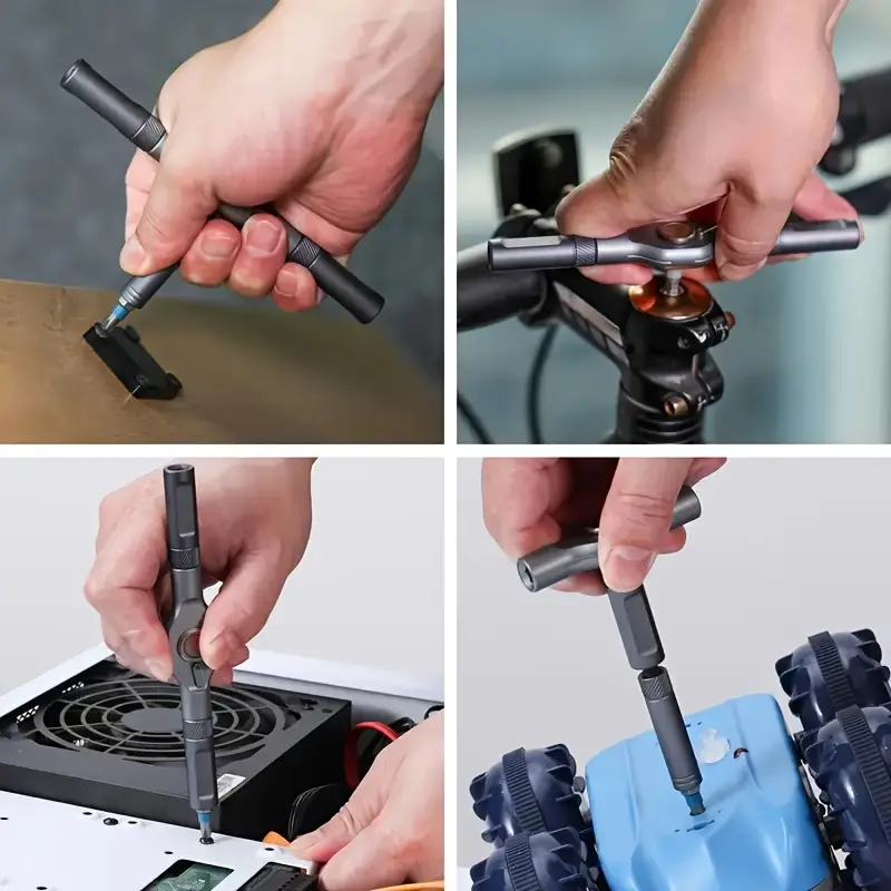 24 in 1 magnetic screwdriver set with s2 and detachable t handle multi functional tool kit for office home renovation and camping diy projects black metal construction kit sleek metallic durable construction screwdriver set Product details 4