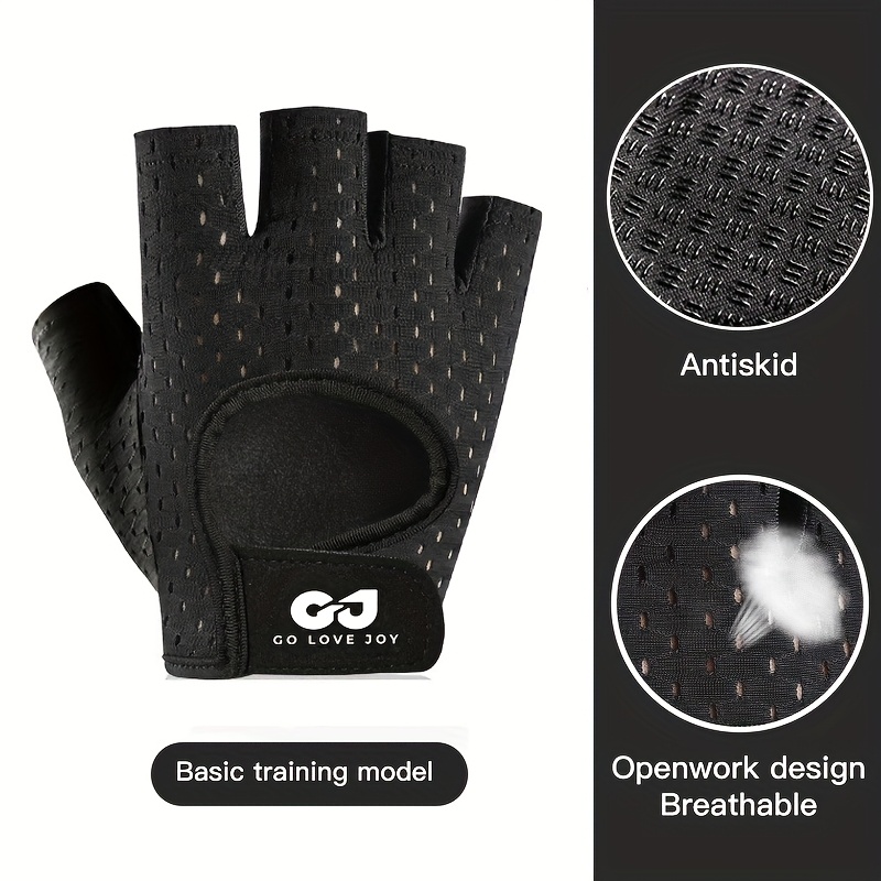 Image of 1 Pair Half-finger Fitness Gloves For Men And Women, Training Anti-slip Sweat-absorbing Breathable, Multiple Styles
