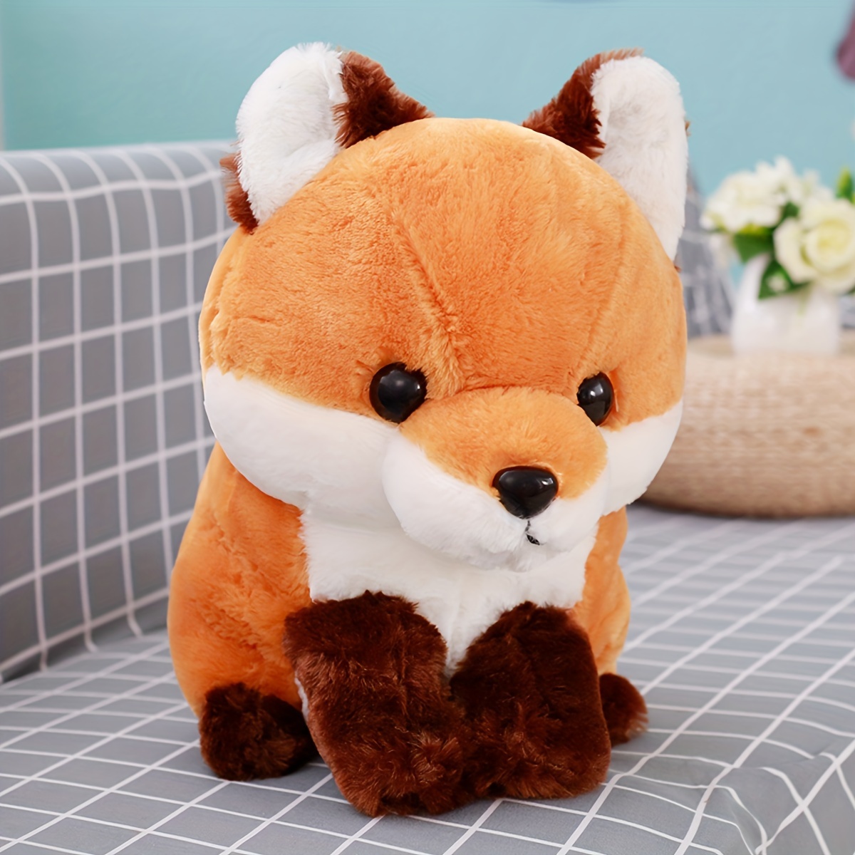 large long tailed fox plush toy cute soft decor Temu