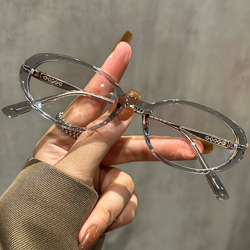 Oval Small Frame Glasses For Women – Clear Lenses With Stylish High-end Design