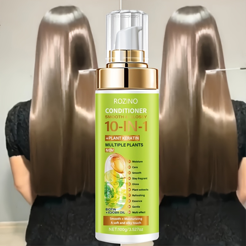 Keratin Hair Mask 10 in 1 Anti-Frizz Instant and Soft for Autumn/Winter 100G, Softens Hair, Repairs Dryness, Heat Damage Protection, Moisturizing, Conditioner for Women, Heat Protection Hair Mask