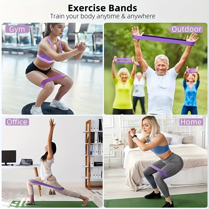 Versatile 5pcs Resistance Bands Set - QZE Fitness Stretch Bands for Women, Ideal for Hip Lifting, Body Shaping & Strength Training, Workout Accessories, Deep Squat