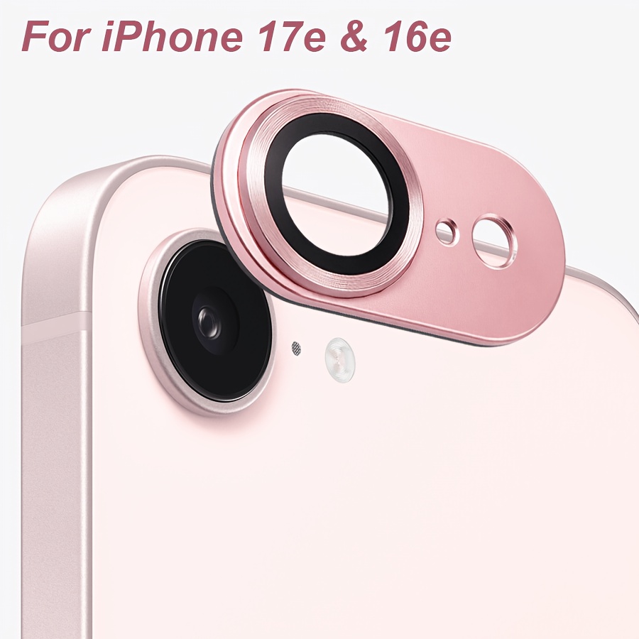 TEMU Camera Lens Protector For Iphone 17e And 16e | Metal Frame And 9h Tempered Glass | Full Coverage, Scratch-resistant, Strong And Case-friendly