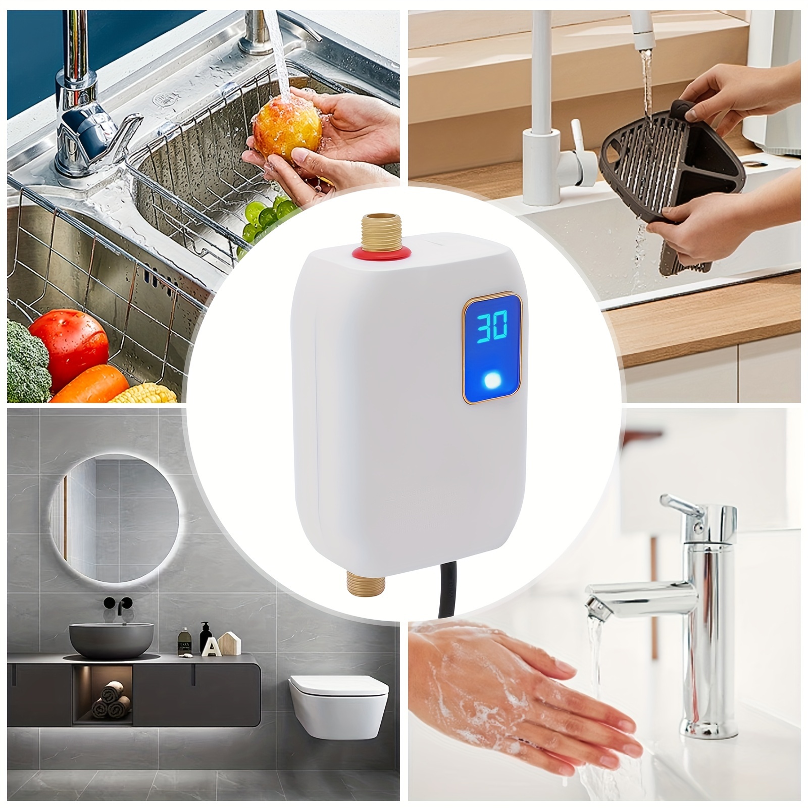 

Lcd Instant Hot Water Heater Electric Tankless House Shower Sink