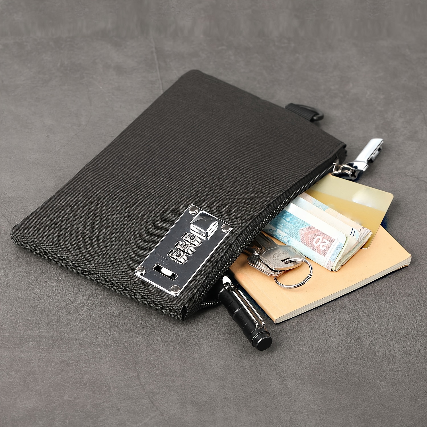Money Wallet Money Organizer Cash 6 Zippered Pocket Multipack