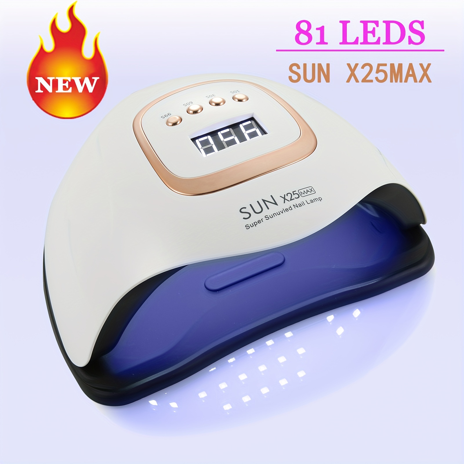 

New Nail Dryer Machine Quick Drying Uv Led Nail Lamps Gel Polish Curing Light 81 Leds With 4 Timing Auto Sense Phototherapy Manicure Equipment-us Plug