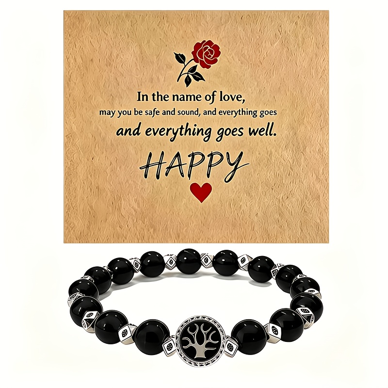 Tree of Life Handmade Beaded Bracelet, Unisex Friendship Gift
