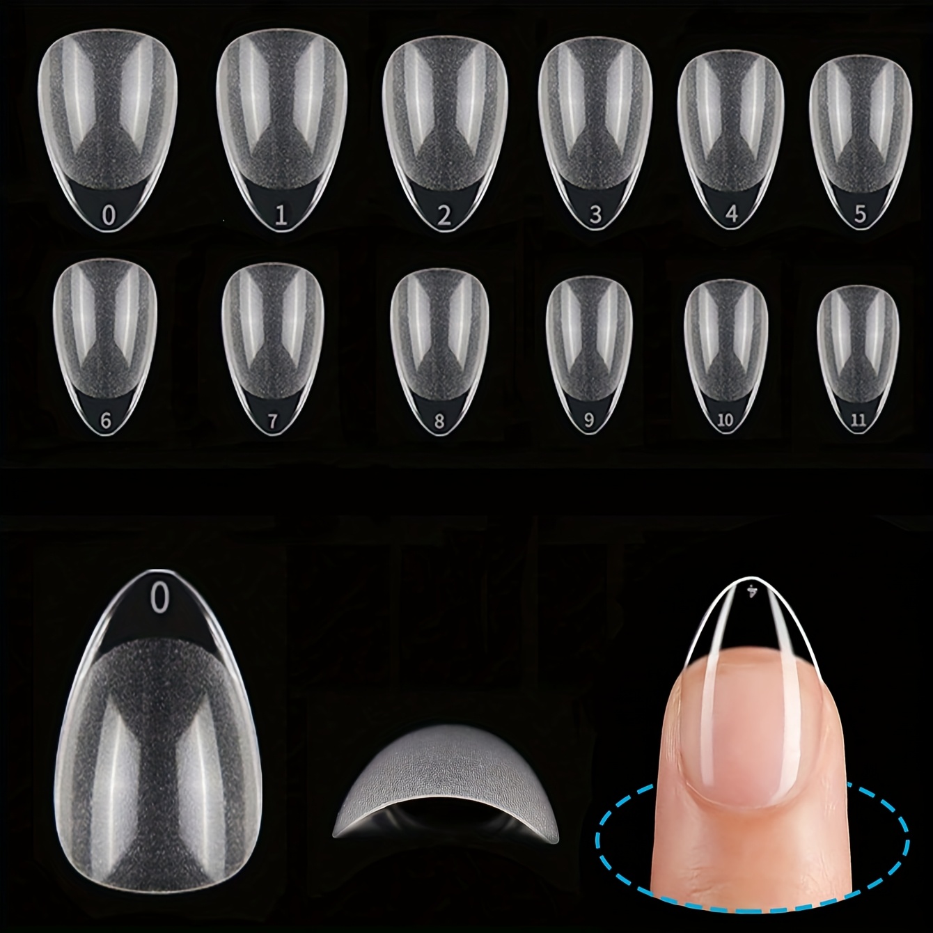 

Short Almond Gel Nail Tips, 120pcs Soft Acrylic Nail Tips Covering Nails Extension Semi-matte Pre- False Press Almond Nails Extension Nail Salon Diy Ideal Gift 12 Sizes