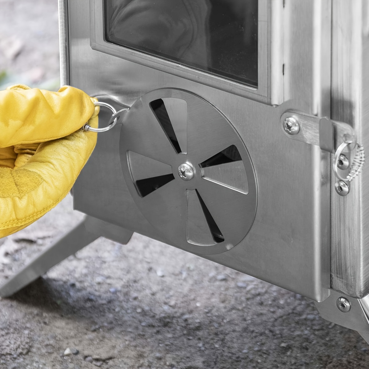 LAMA Camp Tent Stove, Portable Wood Burning Stove, With 6 Chimney Pipe For | UK