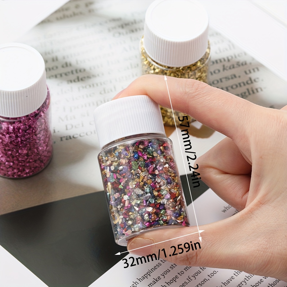 30g Multicolor Irregular Glass Crushed Stone Resin Fillings for DIY Jewelry, Epoxy Crafts, and Art Decorations