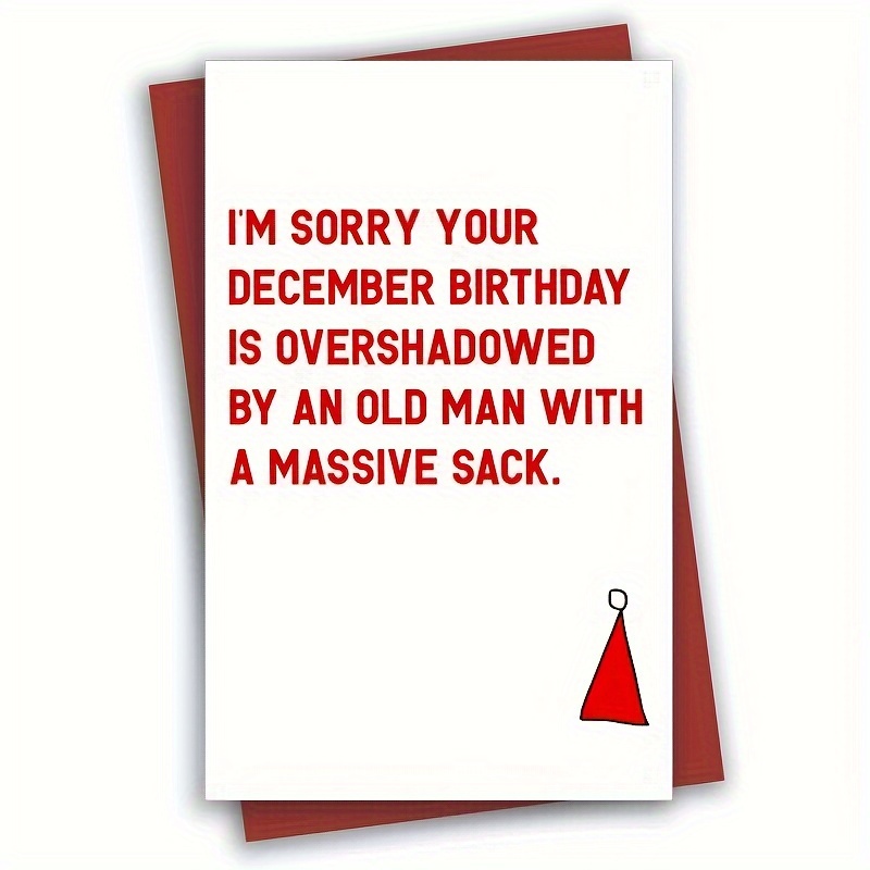 

1pc Funny Creative Birthday Card December Birthday Card, Funny Audio Birthday Card, Best Friend Birthday, Birthday Card For Him, Birthday Card For Her