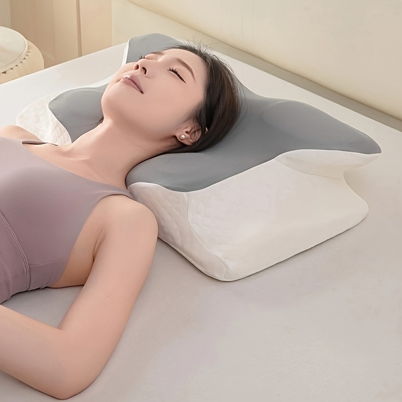 TEMU Cuscino a forma di con rimbalzo e supporto cervicale, progettato ergonomicamente per e traspirabilit� per ridurre il dolore al il sonno.