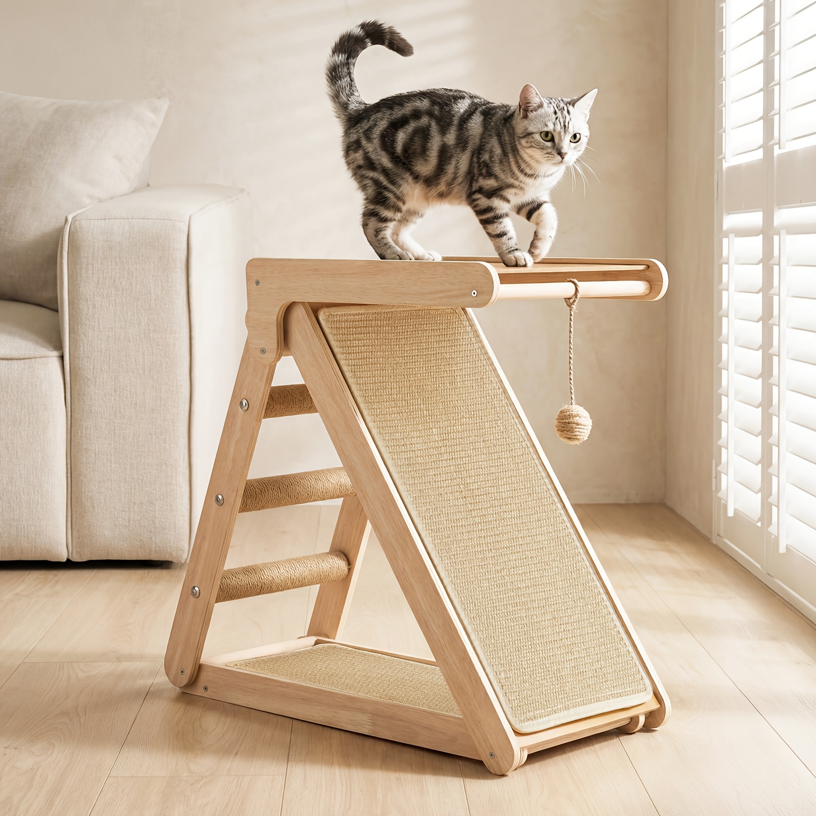 Large Heavy-duty Cat Scratching Post With Climbing Platform - Multi--in-one Indoor Cat Tree Suitable For Multi-cat Households, Sturdy With Climbing Tower, Scratching Post & For Large Cats And Kittens